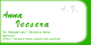 anna vecsera business card